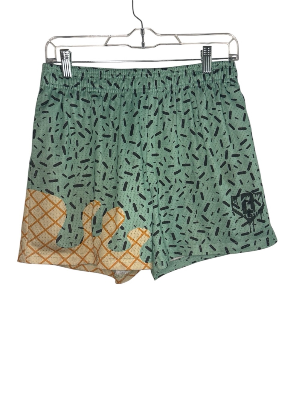 Baseball 101 Mint Chocolate Chip Ice Cream Mesh Shorts Graphic Size Small